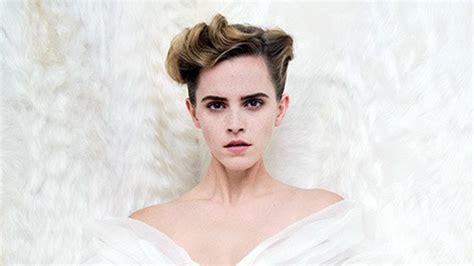 emma watson nuda|Emma Watson poses braless for Vanity Fair in risqué cover shoot